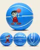 Campamento de Entrenamiento Juvenil de Baloncesto Balón de Cuero Infantil Grabado Equipo Deportivo Tamaño de Jardín de Infancia Talla 4 Talla 5 Alta Elasticidad Resistente al Desgaste Exterior