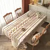 Toalha de Mesa Estilo Étnico, Impermeável, à Prova de Óleo, Não Precisa Lavar, Resistente ao Calor, Luxo Leve, Sensação de Alta Qualidade, Toalha de Mesa Retangular Boêmia