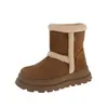 Dalaide Nuevas Botas de Algodón Zapatos de Algodón Botas de Nieve para Mujer Invierno 2026 Marrón Cálido Birkenstock Felpa Talla Grande Ropa de Exterior