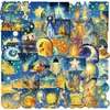 Paquete de 50 Pegatinas de Estrella de los Deseos de Dibujos Animados, Material Transparente Impermeable de Mascota para Decoración de Diario, Cuaderno de Guitarra, Disponible para Venta al por Mayor