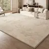 Alfombra Extraíble y Lavable para Sala de Estar, Estilo Wabi-Sabi, Lujo Ligero, Gama Alta, No Requiere Lavado, Limpiable con Paño, Lavable a Máquina, Felpudo Desmontable de Doble Capa