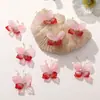 Estilo Antigo Hanfu Fio de Cobre Vidro de Cristal Borboleta de Duas Cores DIY Grampo de Cabelo Manual Presilha para Franja Acessório de Cabelo