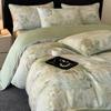 Juego de cuatro piezas de Lyocell Tencel Tipo A Cama Fresca Sábanas Cubre Edredón Ropa de Cama de Verano Cubre Edredón para Dormitorio Juego de Tres Piezas 4