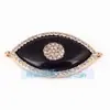 Accesorios para joyería DIY conector de ojos de diablo chapado en oro de cobre puro no se cae taladro no se decolora pulsera