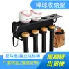 Comércio Exterior Transfronteiriço Mais Vendido Rack de Exibição de Basebol Rack de Armazenamento de Metal Estilo Americano Simples Suporte de Parede para Taco de Basebol Armazenamento de 2 Camadas