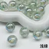 Dingyi 16 mm Corazón de Hielo Luna Fría Resina Electrochapada Perlas con Agujero Perlas Sueltas Cadena para Teléfono Móvil DIY Accesorios de Joyería