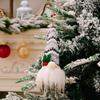 Gorro de Navidad Tejido con Luz Colgante de Muñeco sin Rostro Diseño de Ambiente Luminoso Anciano Muñeco Pequeño Colgante para Árbol de Navidad