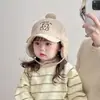 Gorra de Invierno para Niños Cálida de Terciopelo de Cordero Gorra de Béisbol con Visera Estilo Lei Feng para Niños y Niñas Linda Resistente al Viento Engrosada