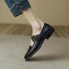 Novos Sapatos Femininos Antiderrapantes de Solado Grosso Cor Sólida Casuais de Boca Rasa Slip-On Tamanho Grande Bico Redondo Salto Baixo Salto Plano Sapatos Preguiçosos