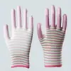 Luvas Finas de Nylon Proteção do Trabalho Resistentes ao Desgaste Antiderrapantes Xadrez Duráveis Luvas de Trabalho Respiráveis Ajuste Elástico