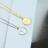 Collar de Monedas de Diseño de Nicho para Mujer Cadena para Clavícula de Celebridad de Internet de Moda Colgante Joyería Chapada en Plata