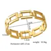 Pulsera de Acero de Titanio, Nuevo Modelo de Nicho, Popular en Europa y América, Transfronteriza, Color Acero, Calada, Pulsera de Metal Cuadrada para Niña