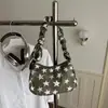 Bolso de Mano Dulce Chic de Nicho Estilo Coreano Bolso Simple de Hombro Debajo del Brazo 2026 Nuevo Bolso de Media Luna Plegado Estrella para Mujer