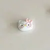 Accesorios de Resina de Gatito de Dibujos Animados con Lazo Brillante Accesorios para Manualidades Pegamento de Crema Funda de Teléfono Pasador Goma para el Pelo Llavero Accesorios