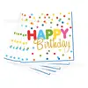 Festa de Bolinhas de Aniversário Prato de Papel Copo de Papel Descartável Guardanapo Desenho de Bolinhas Louça Prato de Aniversário Infantil Decoração