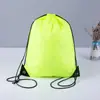 Bolsas de Poliéster con Cordón en Stock Mochilas de Cordón Coloridas Personalizadas Bolsas de Poliéster en Blanco con Cordón