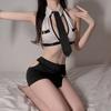 Lencería Sexy Tentación Sexy Tres Puntos Abertura Falda Cadera Tentación ol Traje de Secretaria Profesional Uniforme Traje Dividido para Mujeres
