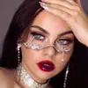 Armações de óculos com strass mais vendidas internacionalmente para mulheres, óculos sem aro de alta qualidade com detalhes em diamante para sessão de fotos de festa