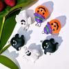 Halloween Calabaza Sombrero de Bruja Fantasma Resina Accesorios Llavero Colgante Decoración DIY Pegatina para Funda de Teléfono