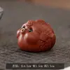 Lindas Figuras de Pez Dorado y Gato Hechas de Arcilla Morada, Adecuadas para Decoración de Mesa de Té, Pequeños Adornos y Accesorios Premium para Ceremonia del Té