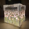 Luz de Noche DIY Lámpara Cubo de Tulipán Lámpara de Mesa Pequeña Regalo Festivo Lámpara LED Luminosa Regalo de Ambiente Navidad