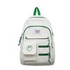 Mochila de comercio exterior 2023 nuevas mochilas escolares para estudiantes de primaria y secundaria moda coreana mochila de color de contraste transfronterizo una generación de cabello