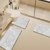Tapete de Chão para Banheiro em Forma de U Tapete para Pé de Vaso Sanitário Conjunto de Três Peças Antiderrapante para Banheiro Tapete Absorvente de Lama Diatomácea Tapete de Banheiro Doméstico