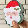 Set de Esponjas Limpiadoras con Estropajo y Paño de Santa Claus Cepillo de Limpieza de Cocina Algodón Absorbente para Lavar Ollas y Platos Algodón Compactado de Pulpa de Madera