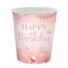 Nuevo Tema de Cumpleaños Festival Juego de Vajilla Desechable Suministros para Fiesta Platos de Papel Desechables