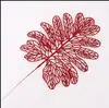 Ventas Directas de Fábrica de Hojas Doradas con Purpurina Navideña, Decoraciones Festivas, Hojas Artificiales, Plantas Simuladas, Ramas con Purpurina, Suministros para Mejorar el Ambiente