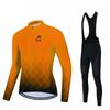 Nova camisa de ciclismo 2023 manga longa com fleece, traje de ciclismo fino, equipamento para ciclismo de estrada e mountain bike