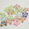 Gota de 21 mm cuentas de mariposa pintadas a mano acrílico cuentas sueltas DIY collar de cuentas hecho a mano cadena para teléfono móvil accesorios de joyería