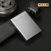 Porta-Cigarros Metálico com Mola para Cigarros de Tamanho Médio, Anti-Pressão, À Prova d'Água, À Prova de Umidade, Liga de Alumínio, Ultra Fino, Porta-Cigarros Portátil Masculino