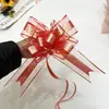 Gran salida de fábrica de cinta de flor de lazo brillante de cara brillante flor de borla tirada a mano de gasa de nieve iridiscente transfronteriza 70#