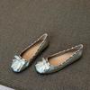 Sapatilhas Versáteis de Luxo Leve para Primavera e Outono, Novidade de Moda para Mulheres, com Design Retrô, Sola Plana, Estilo Vovó, Decoradas com Laço Doce
