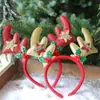Decorações de Natal 2024 argola com cabeça de sino presilha de cabelo fivela de cabeça de chifre de veado de Natal festa de fim de ano