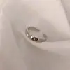 Anel simples de textura côncava e convexa estilo coreano anel aberto de alta qualidade anel para o dedo indicador anel corrugado martelado personalizado ajustável Feminino