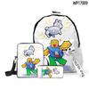 Nova Mochila Escolar, Bolsa de Ombro e Estojo Escolares de Três Peças Cross-Border Game Roblox Forsaken Gubby 2025