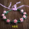 Diadema corona de flores de chica del bosque diadema aro para el pelo nueva novia vestido de novia sesión de fotos accesorios para el pelo pulsera de princesa para niños fotografía en lugar pintoresco