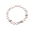 Contas de Pérola Rosa~Pulseira de Pérolas com Zircônia Fragrante Pequena Estilo Francês, Pulseira de Design Nicho, Joia de Luxo Leve para Mulheres