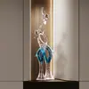 Decoraciones Modernas de Lujo Ligero de Gama Alta para Vestíbulo, Gabinete Lateral para TV de Sala de Estar, Adornos Grandes de Pie, Regalo de Inauguración