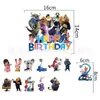 Decoração de Festa Zootopia 2 Faixa de Aniversário Zootopia Topper de Bolo Balão Espiral Conjunto de Bandeirinhas