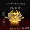 Lâmpada de Cristal Real, Lâmpada de Lótus Doméstica de Cobre, Lâmpada de Vidro, Mini Lâmpada Eterna, Lâmpada do Deus da Riqueza, Uso Duplo Recarregável e Plugável