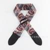 Nova Correia de Guitarra Bordada Estampada Alça de Ombro Acolchoada 5cm de Largura Correia de Couro Couro Genuíno Estilo Poliéster