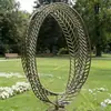 Procesos de Fábrica de Origen y Personaliza Galería Fortaleza Espiritual Pequeños Adornos de Paisaje Exterior Grandes Esculturas de Acero Inoxidable