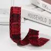 Estilo Universitário Fita Xadrez com Borda Ondulada Fita Xadrez de Renda Colorida Acessórios Laço DIY Material para Acessório de Cabelo Fita