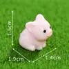 Accesorios de resina de jabalí de color sólido de dibujos animados para paisajes en miniatura, decoraciones DIY de escena de granja, pequeños adornos de mesa