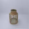 Vaso de Vidro para Plantas Secas Rede Protetora Tampa para Decoração de Mesa em Casa Tampa de Garrafa de Palha Natural Pode Ser Exportado para Exportação e Exportação