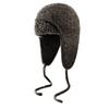 Chapéu de malha de lã de cordeiro imitação feminino outono e inverno à prova de frio chapéu de lã quente estilo coreano pelúcia all-match rosto pequeno chapéu de proteção de orelha