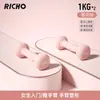 Mancuernas de hierro fundido macizo B2B, recubiertas de plástico para mujer, equipo de fitness pequeño para uso doméstico, un par de mancuernas de 2 kg, un set deportivo para hombre